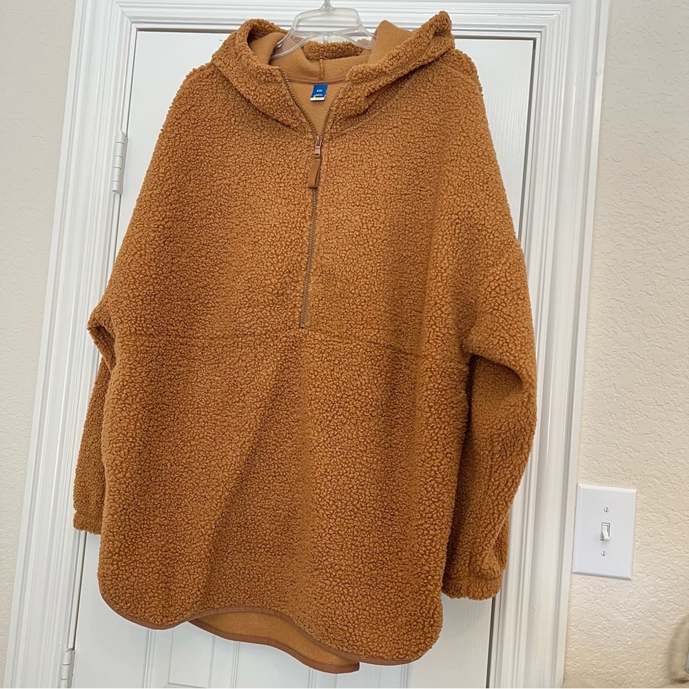Old Navy Tunic Length Sherpa Teddy Hoodie Size XXL